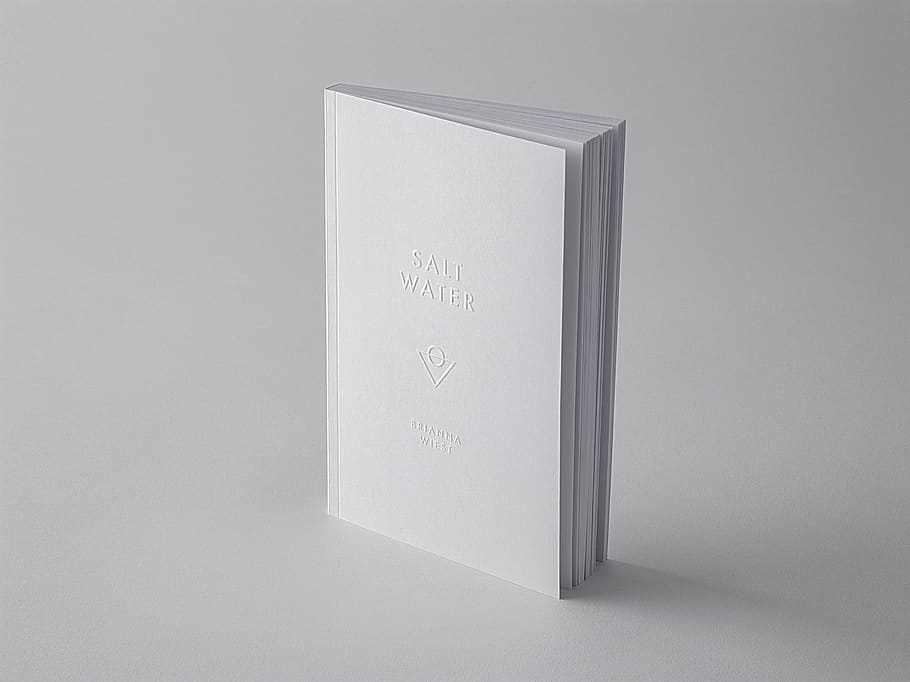 blank, empty, paper, minimalism, book, poetry, salt, water, white, design