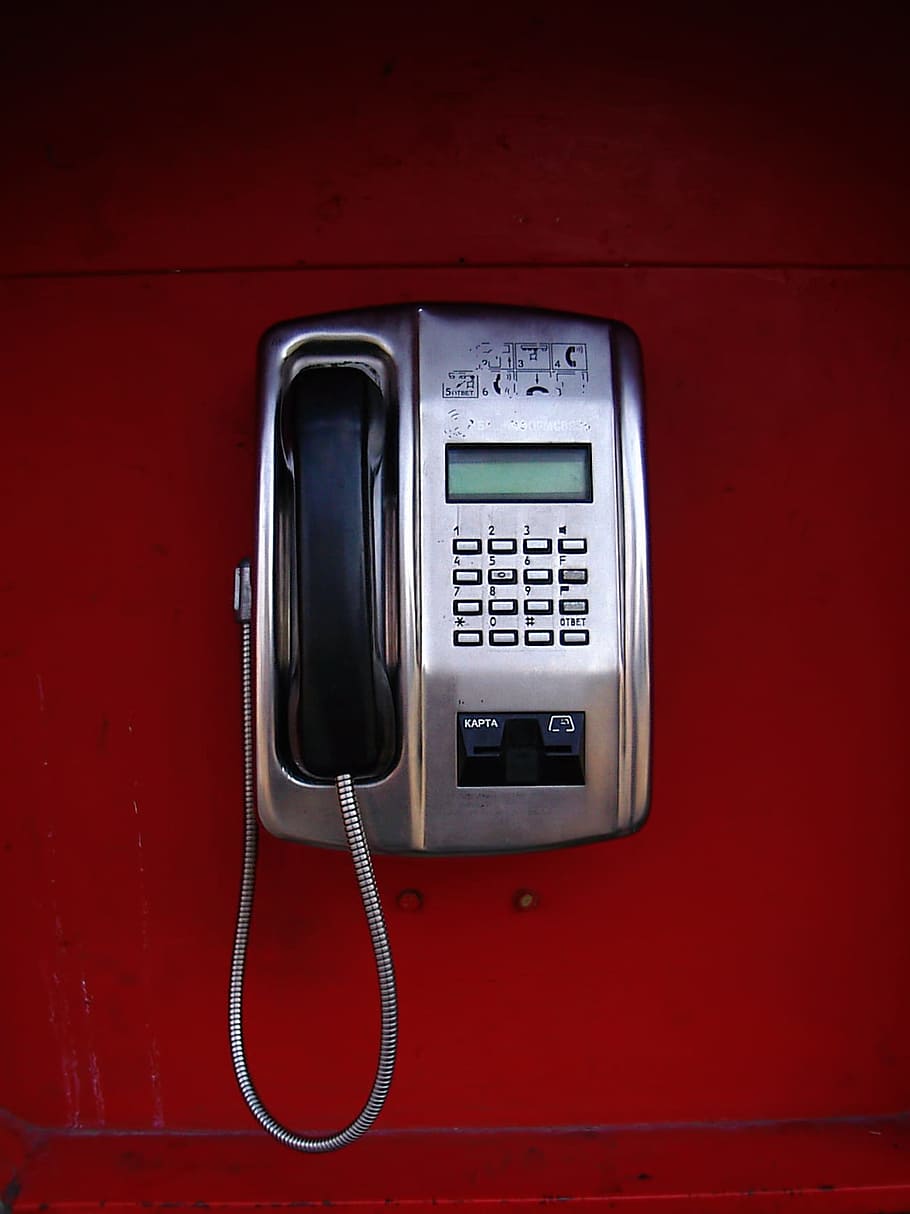 closeup, isolated, pay, white, red, new, urban, bright, telephone, social