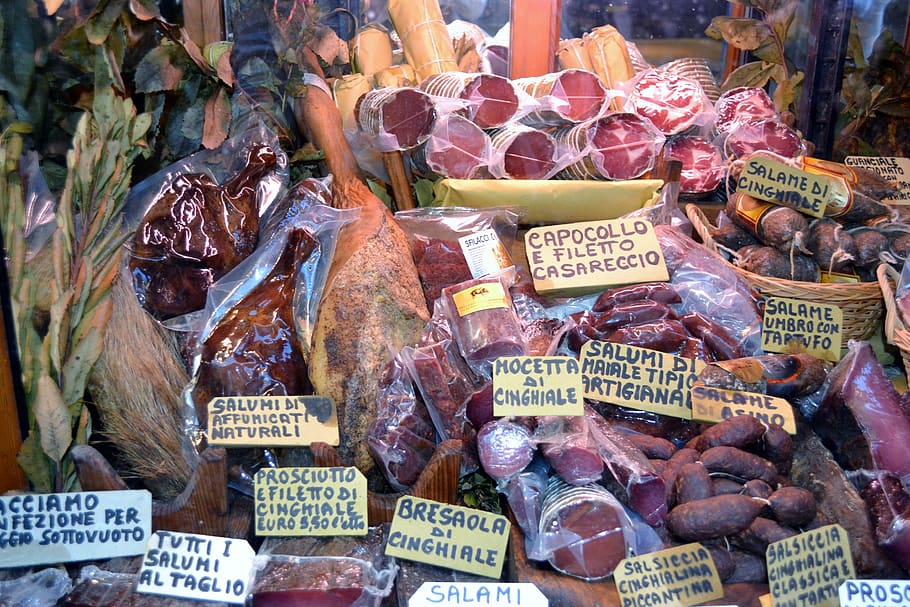 deli, italian, ham, delicatessen, shop, butcher, meat, salami, butcher's, market