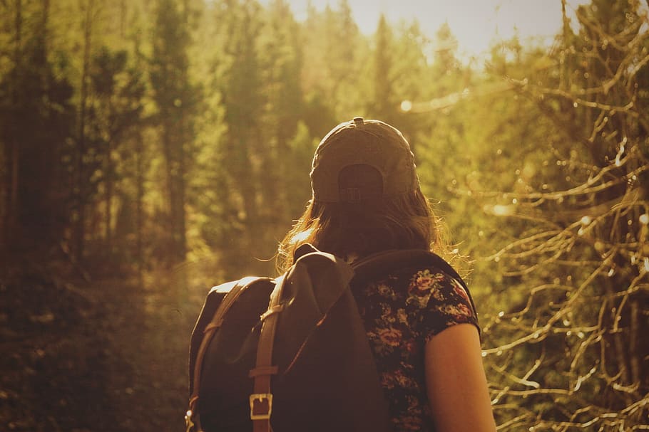 hiker, hiking, nature, hipster, solo, female, girl, lady, woman, travel