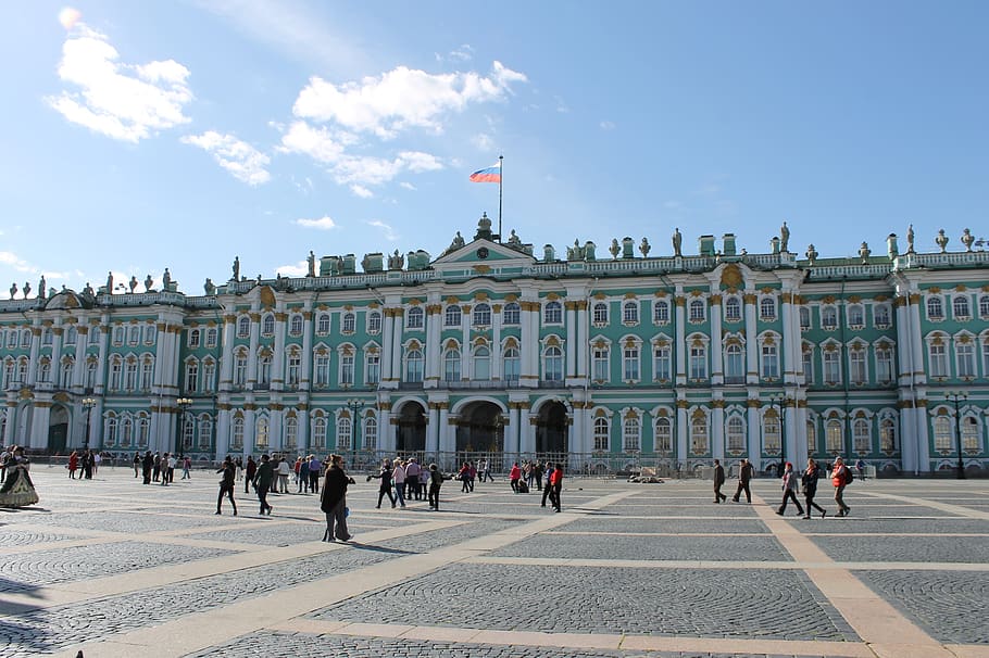 st petersburg russia, hermitage, winter palace, palace square, russia, museum, history, tourism, architecture, sights