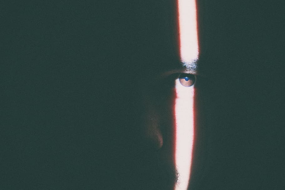 people, man, eyes, iris, face, brown, eyebrows, light, shadow, one person