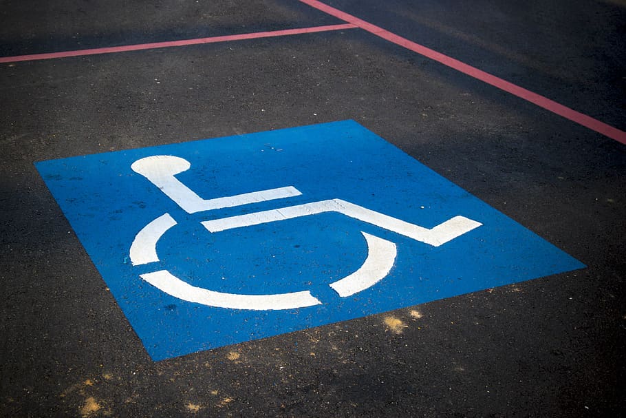 estacionamiento para discapacitados, firmar, desactivar, estacionamiento, símbolo, discapacidad, silla de ruedas, discapacitados, transporte, icono