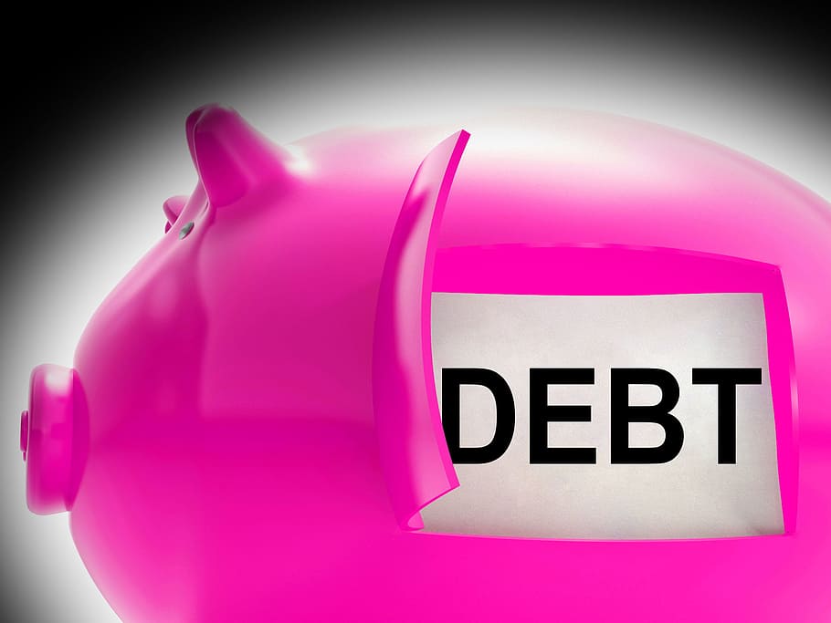 debt, piggy, bank, message, meaning, arrears, money, owed, bill, borrowed