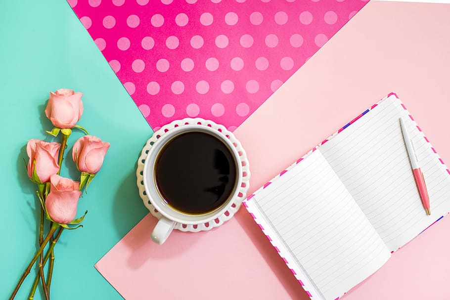 coffe, book, flower, update, cup, coffee cup, mug, drink, coffee, food and drink