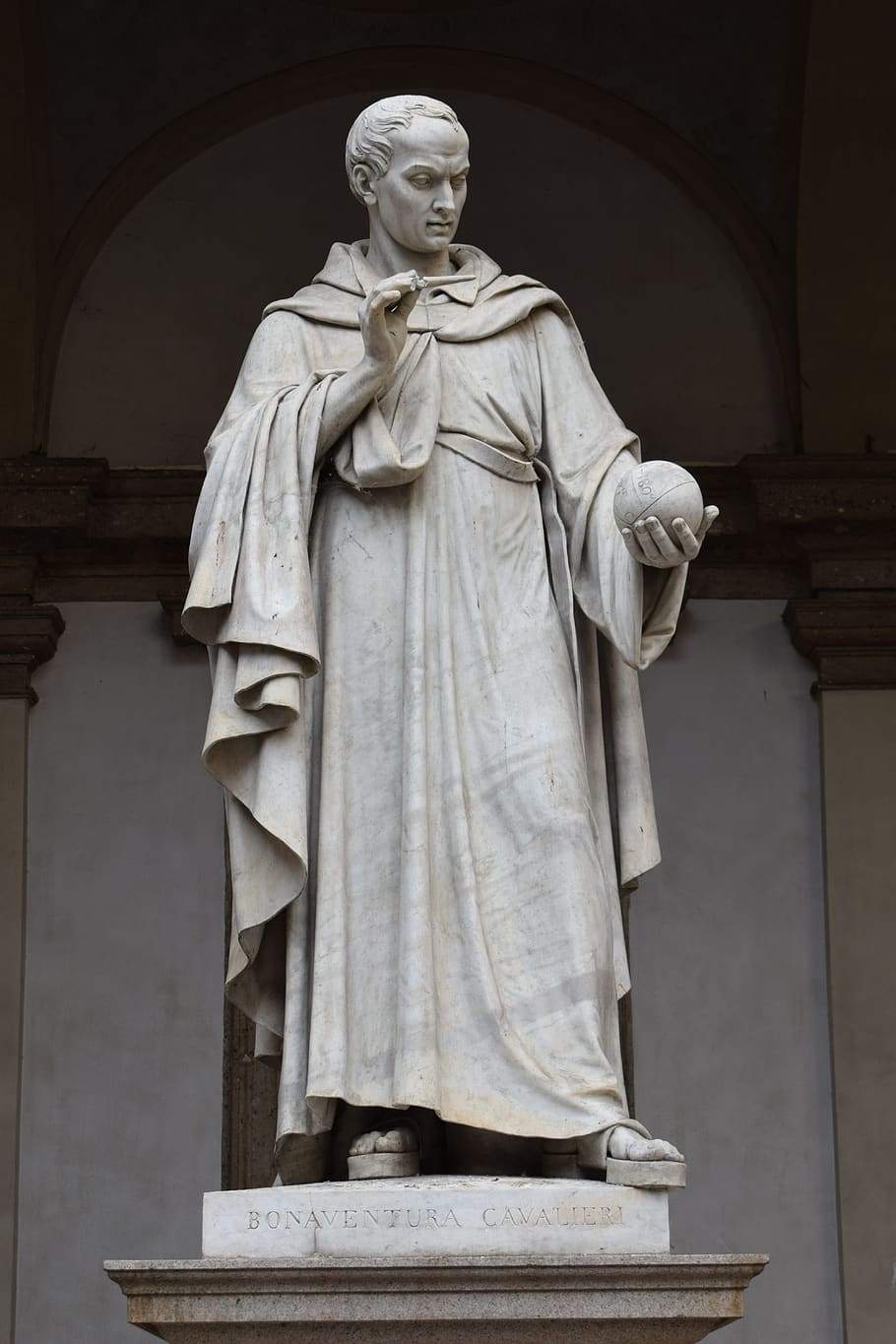 bonaventura cavalieri, matemático, jesuati, italiano, ciência, matemática, estátua, pinacoteca di brera, milão, itália