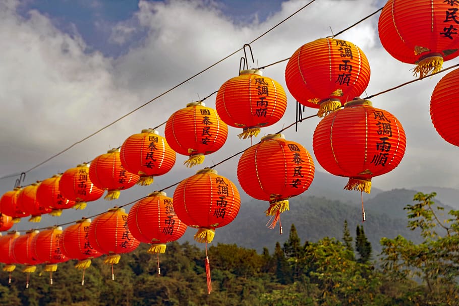lanterns, colorful, taiwan, light, decoration, design, background, lamp, hell, glowing