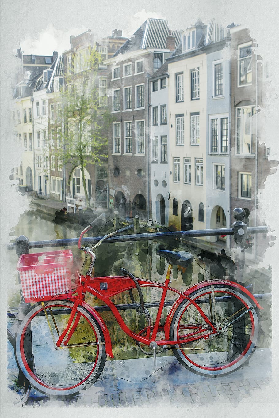 utrecht, netherland, bike, city, channel, tourism, tour, buildings, canal, scenic