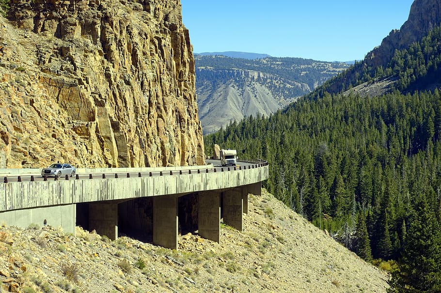 golden gate canyon road, canyon, highway, yellowstone, national, park, golden, gate, wyoming, landscape