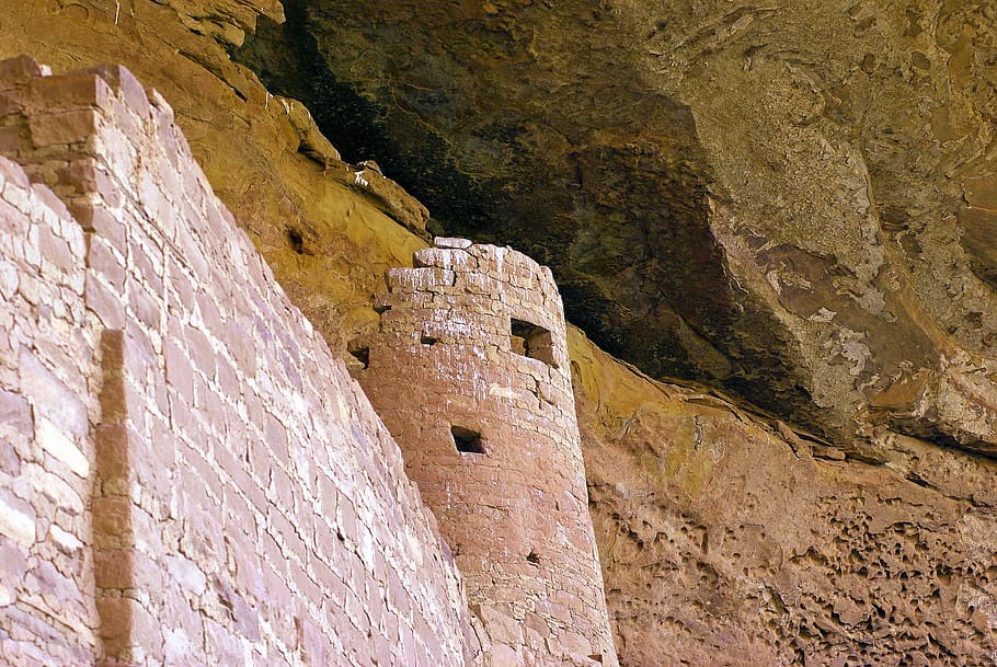 cliff palace tower, ruin, anasazi, mesa, verde, national, park, southwest, ancient, desert