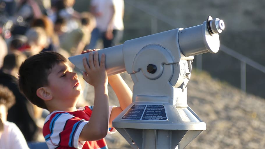kid, binoculars, spyglass, observation, travel, watch, focus, remote, childhood, child