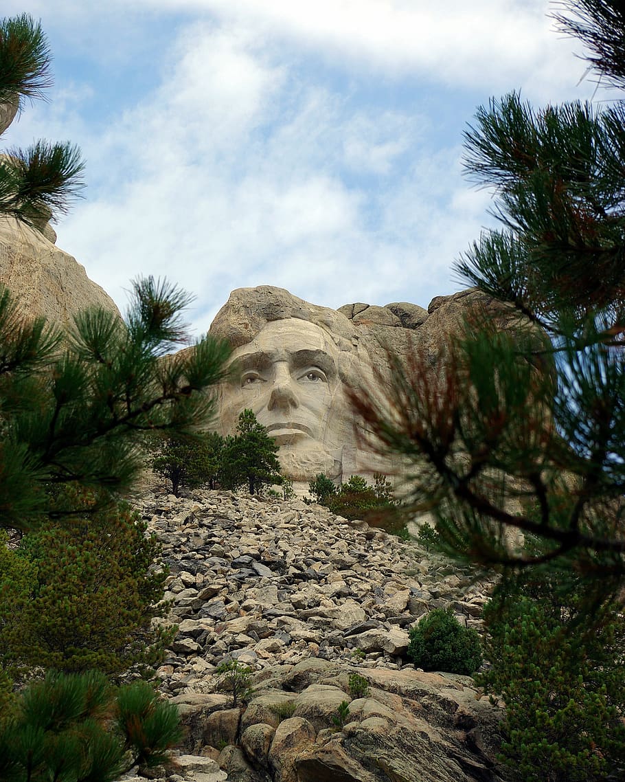lincoln Rushmore, meningkat, rushmore, Amerika Serikat, Presiden, peringatan, batu, Monumen, tengara, patung