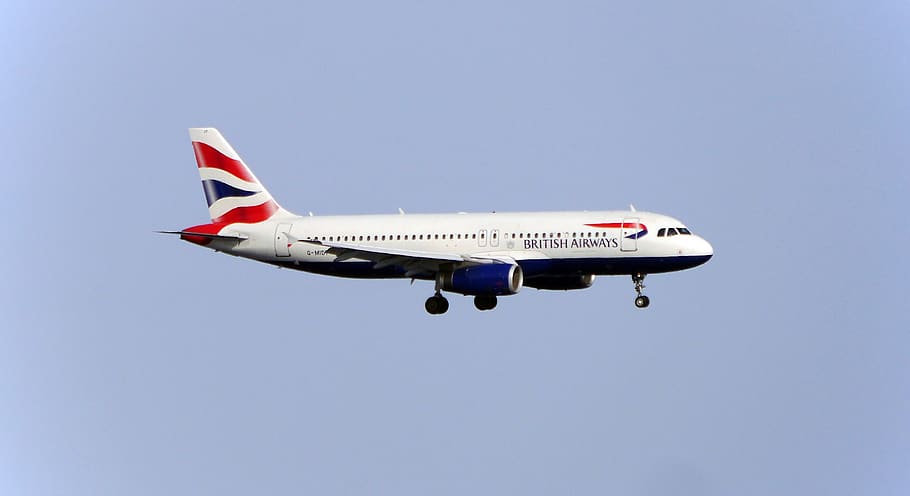 flyer, aircraft, landing, airliner, british airways, airport, aviation, jet, nice, chassis
