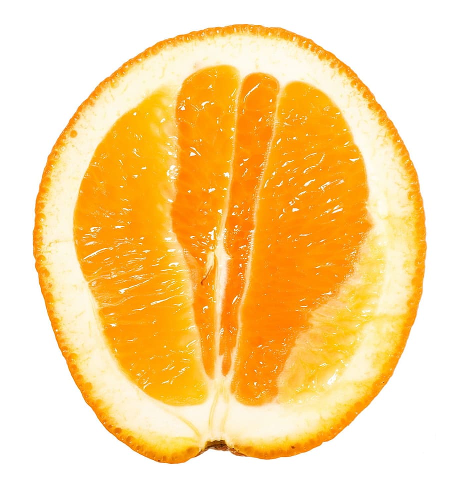 orange, slice, cut, fruit, round, background, food, white, color, citrus