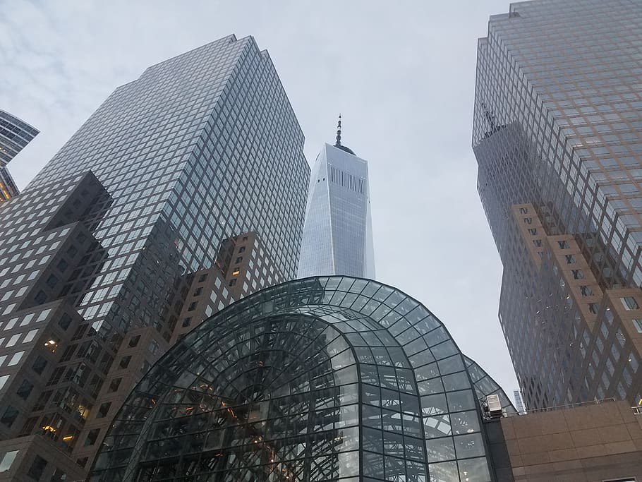 new york city, world trade center, lower manhattan, built structure, building exterior, architecture, building, city, modern, office building exterior