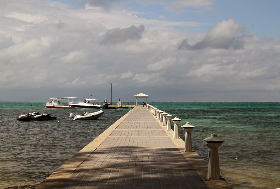 pier, jetty, quay, wharf, dock, landing, water, sea, sky, direction ...