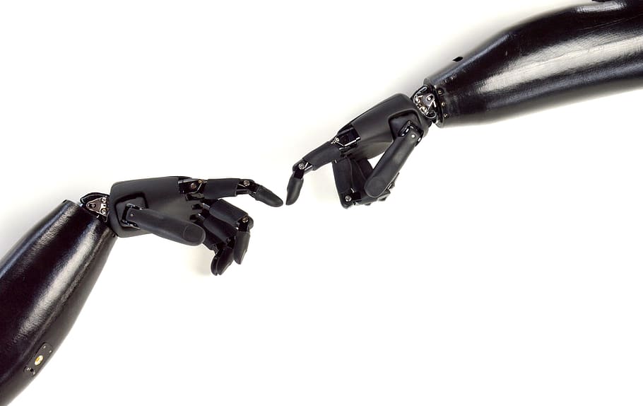 prótesis de mano, humanoide, ciencia, innovación, futuro, ciencia ficción, alta tecnología, ki, michelangelo, creación