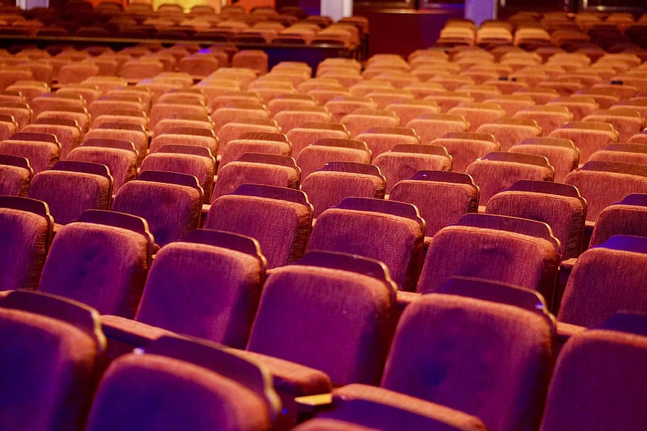 auditorio, teatro, asientos, filas, sillas, espectáculo, audiencia, sentarse, arquitectura, concierto