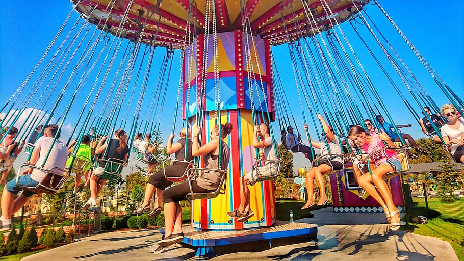 carousel, entertainment, children, color, carnival, lunapark, have fun, merry-go-round, fun, amusement park