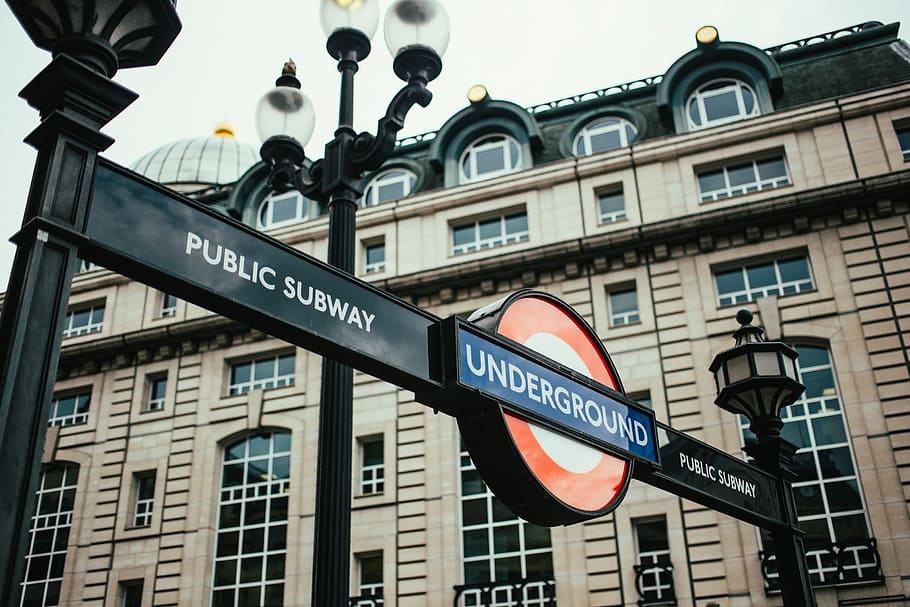 pandangan perspektif, london, publik, kereta bawah tanah, bawah tanah, papan, bangunan, latar belakang, arsitektur, modal