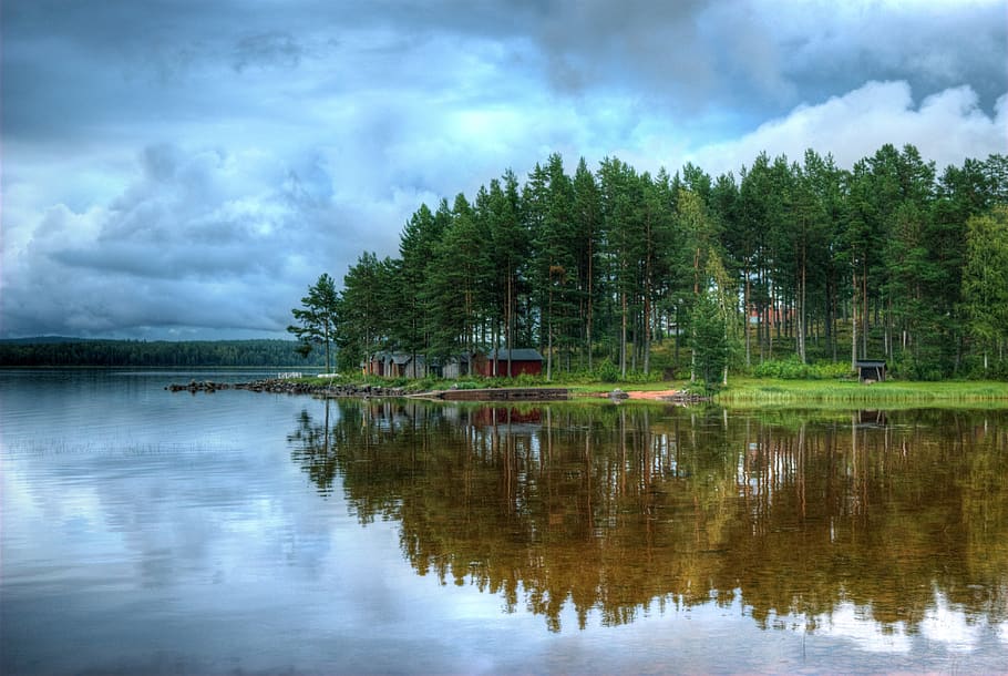 water, lake, nature, landscapes, beautiful, cloud, blue, reflection, himmel, landscape