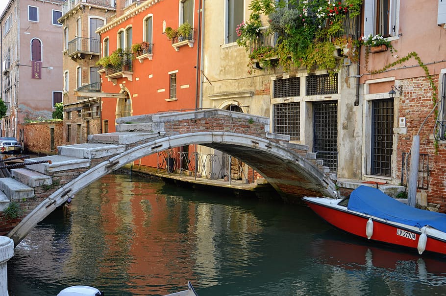 venice, gondola, bridge, italy, channel, architecture, water, trip, city, boat