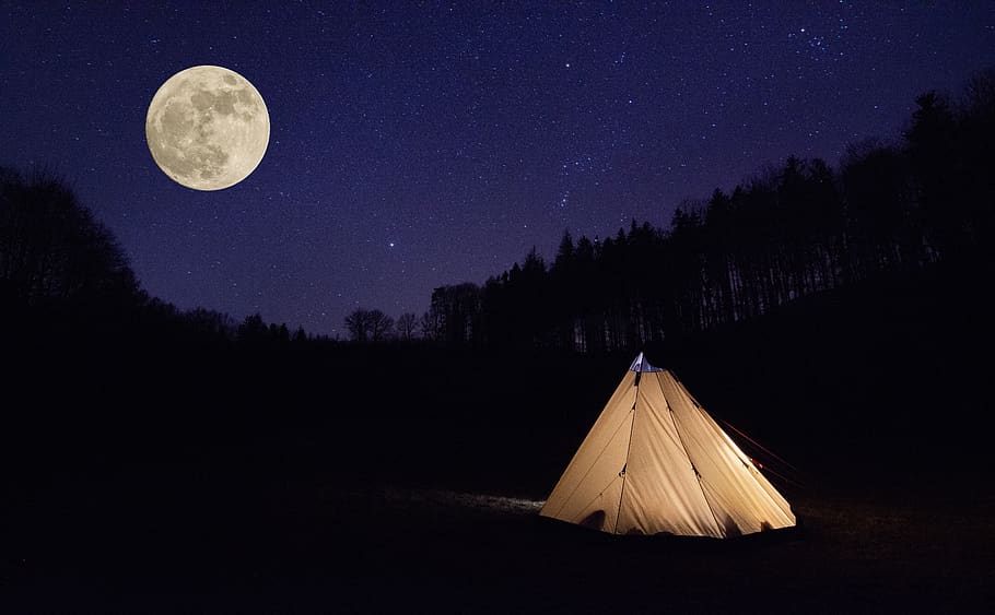carpa, mes, noche, camping, aventura, naturaleza, astronomía, espacio, cielo, estrella - espacio