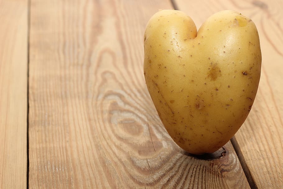 wood, heart, heart shape, macro, dine, eat, form, cook, supplement, heart potato
