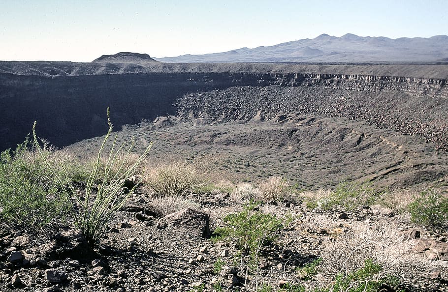 meteor crater, crater., América, Arizona, Peligro, Desierto, Histórico, Paisaje, Parque, Roca