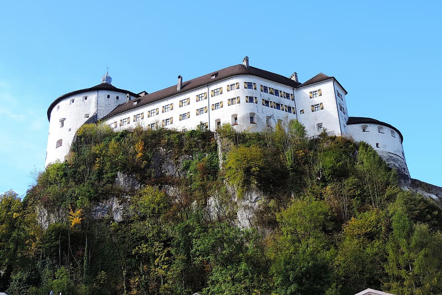 austria, tyrol, kufstein, fixed, mountain, castle, inntal valley, plant, sky, built structure