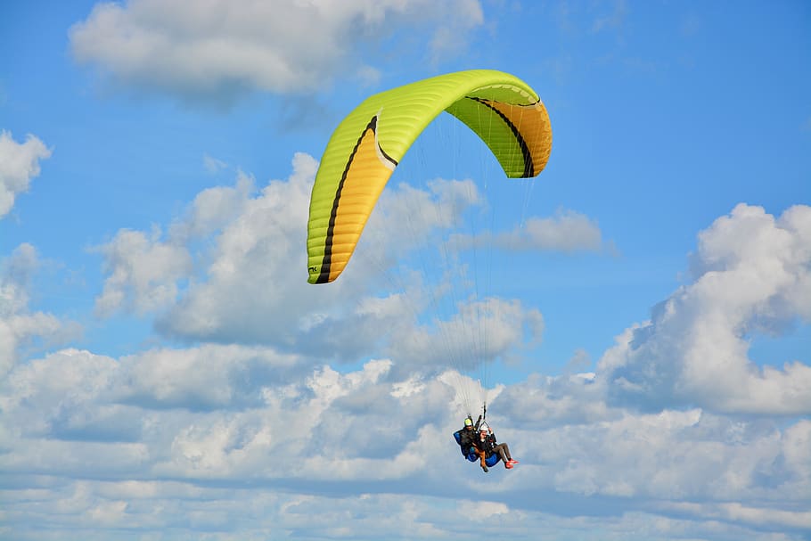 paragliding, paraglider, adventure, sport, entertainment, hobbies, aircraft, nature, wind, cloudy sky