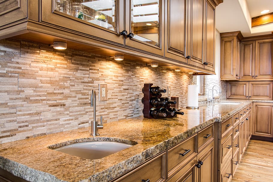 home, decor, real estate, kitchen, sink, interior design, model home, faucet, wine, granite