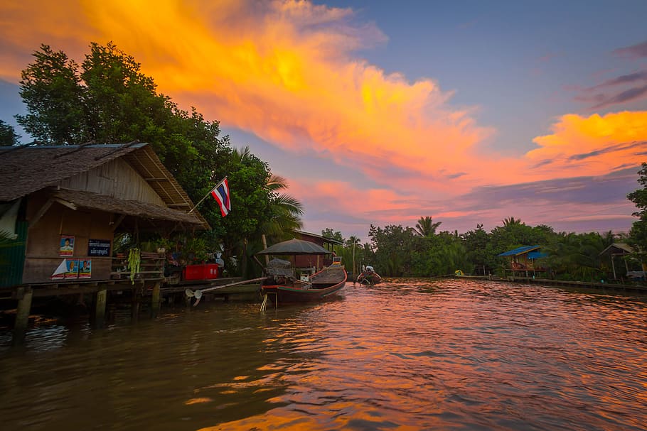 río, vida, Tailandia, estilo de vida, ver, rubor, agua, gira, juego acuático, viajar