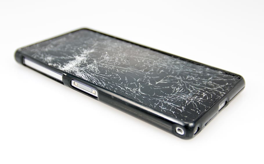 telefone móvel, danos, fratura, exibir, smartphone, rachadura, quebrado, eletrônica, danificado, exibição quebrada