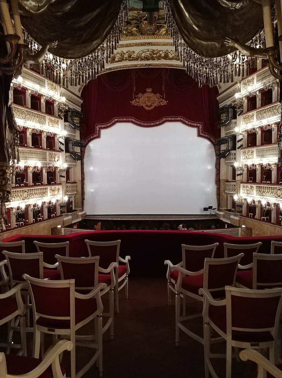 theatre, scene, naples, stage, stage - performance space, seat, indoors, chair, stage theater, arts culture and entertainment