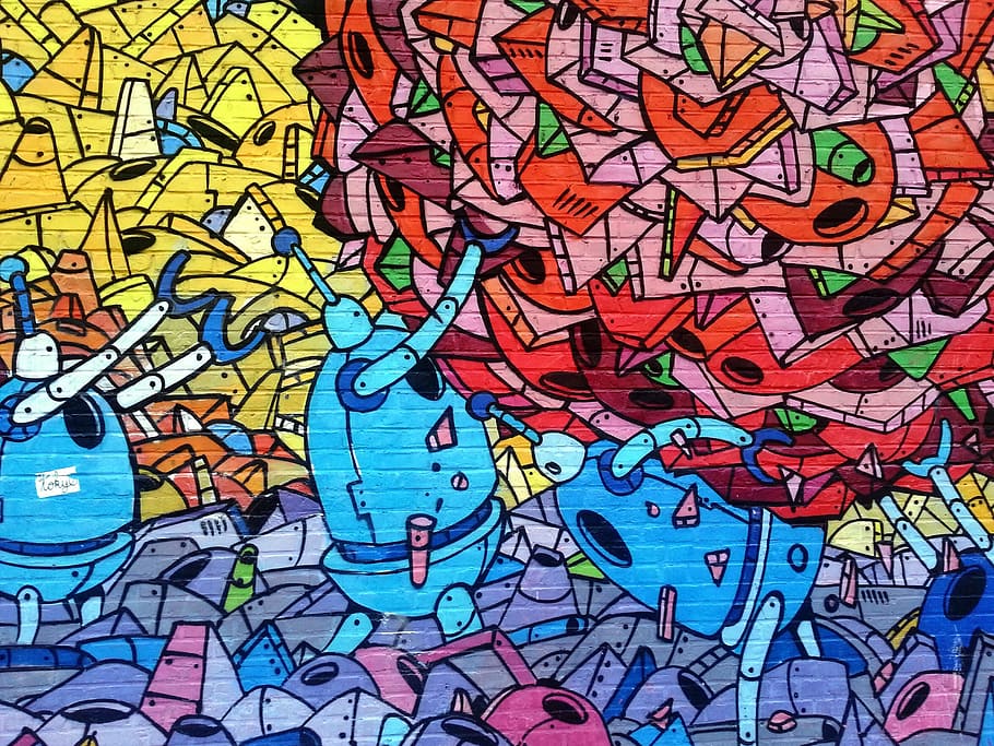 graffiti, mural, spray paint, multi colored, full frame, creativity, backgrounds, art and craft, pattern, wall - building feature
