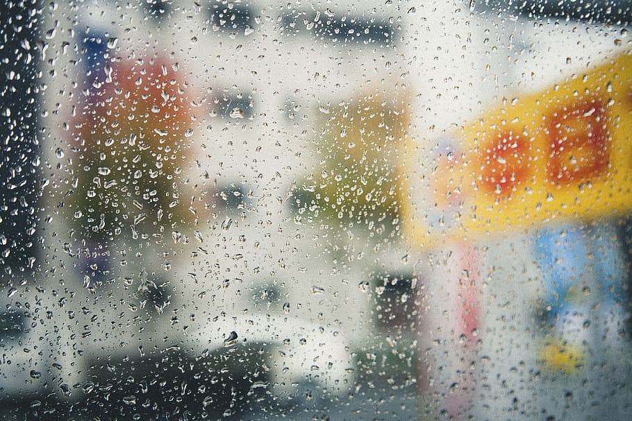 vidro, janelas, água, chuva, clima, molhado, vidro - material, janela, transparente, cair