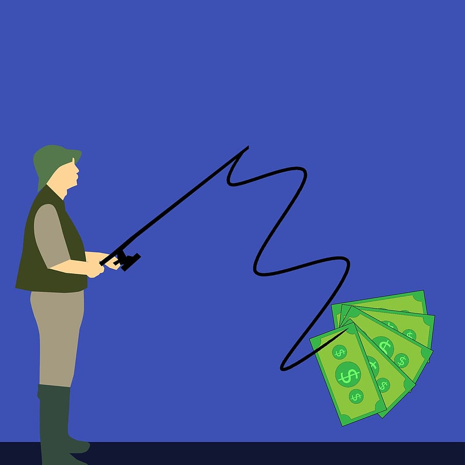 man fishing, money., money, fish, fishing, hook, cash, fishhook, background, bait
