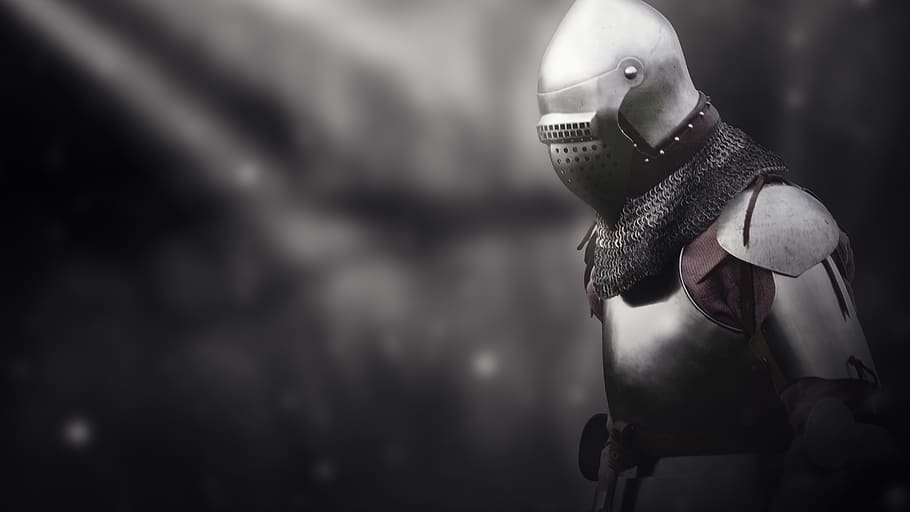 knight, middle ages, background, armor, helm, history, forest, focus on foreground, human representation, toy