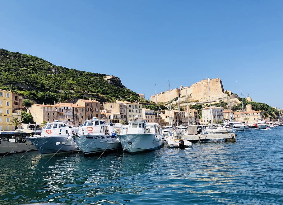 corsica, bonifacio, cliff, boat tour, sea, mediterranean, port, boats, nautical vessel, water