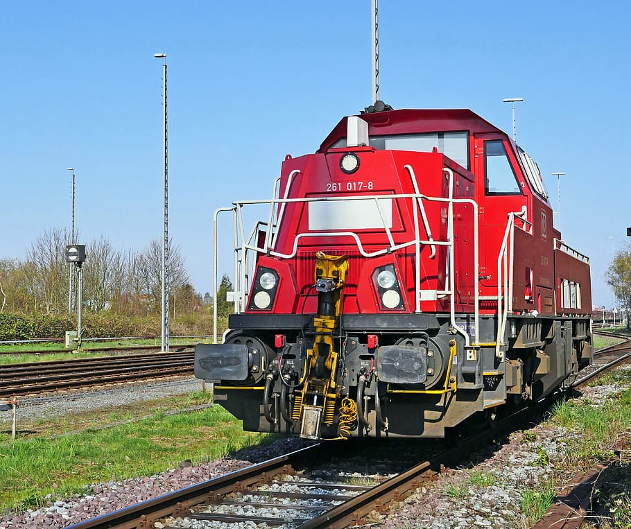 locomotora diesel, conmutador, moderno, br261, br 261, ferrocarril, locomotora, db, dbag, servicio de maniobras