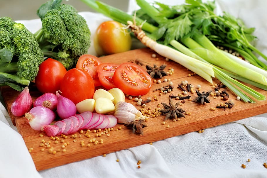 food, vegetable, healthy, meal, onion, cooking, diet, salad, cuisine, dinner