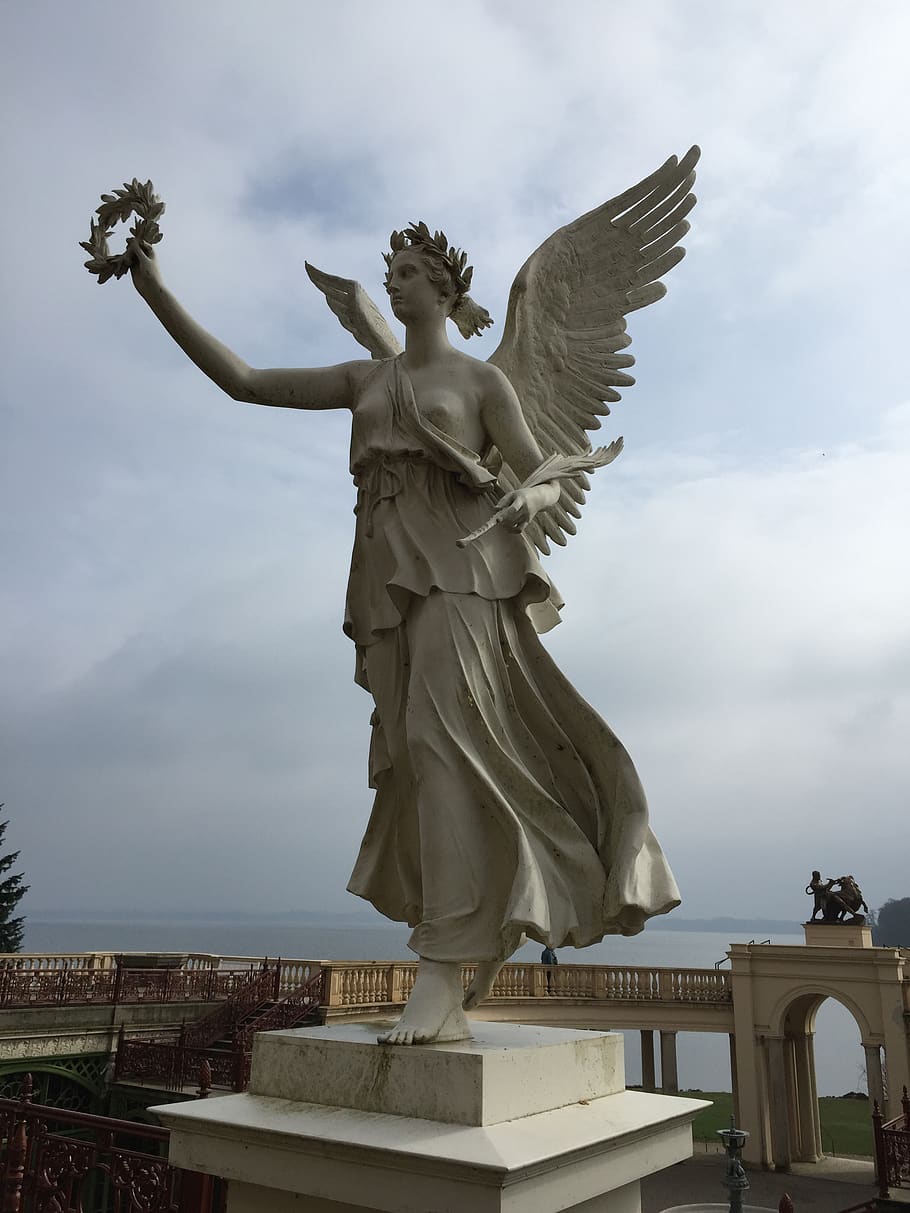 ángel, estatua, escultura, monumento, bronce, cielo, representación humana, arte y artesanía, representación, nube - cielo