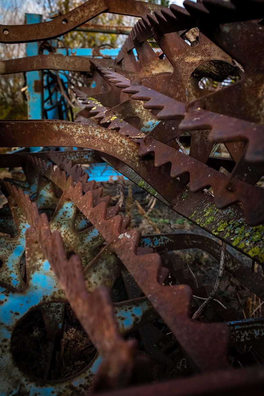 rust, wheels, wheel, old, metal, rusty, broken, decay, gear, vintage