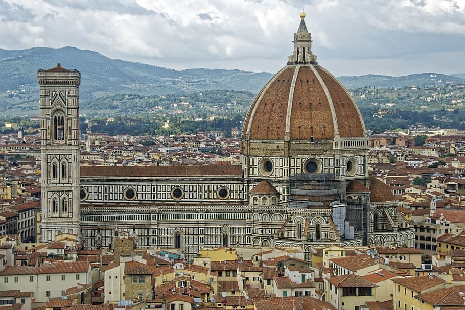 italy, tuscany, florence, dom, historic center, church, building, places of interest, architecture, building exterior