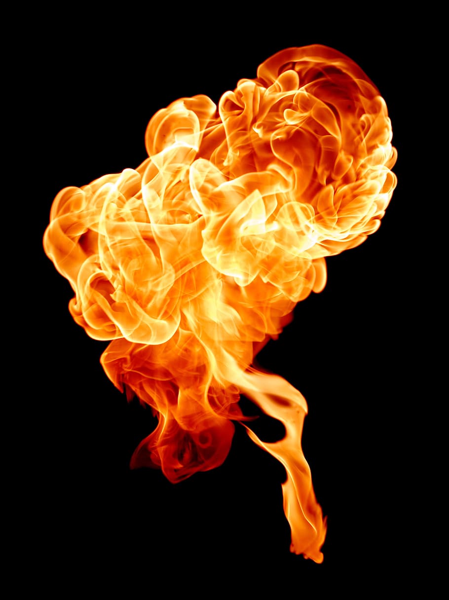 bola de fuego, llama, fuego, calor, caliente, resumen, fondo, hermosa, resplandor, ardiente