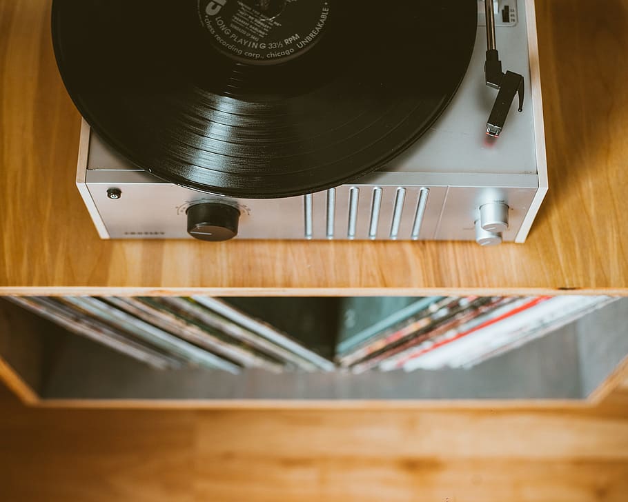 vinyl, music, sound, old, electronic, technology, record, vinyl player, aesthetic, indoors