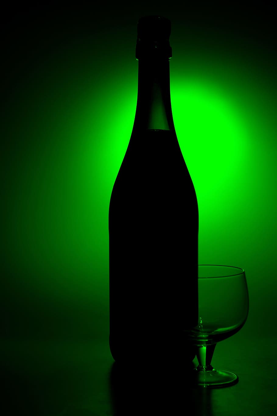 alcohol, beverage, black, bottle, dark, drink, glass, shadow, vine, wine