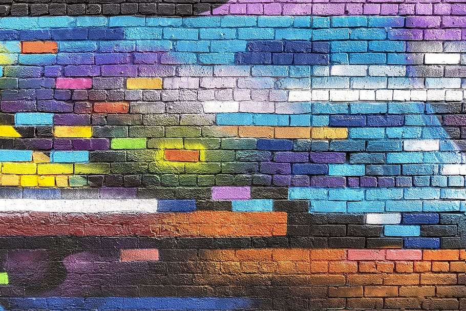 background, texture, wall, brick, urban, brick texture, brick wall, grunge, painted, graffiti