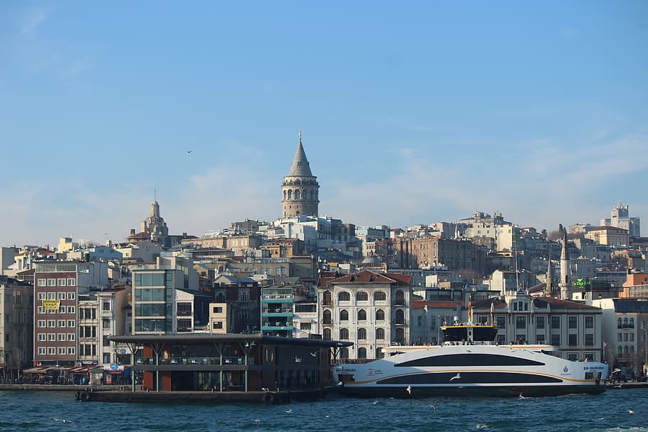 galata, karaköy, eminönü, torre galata, arsenal, istambul, turquia, marinha, céu, paisagem